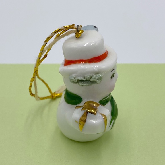 Vintage Mini Bone China Starry Eye Christmas Snowman Figurines - Picture 6 of 15
